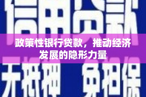 光复政策性银行贷款，推动经济发展的隐形力量