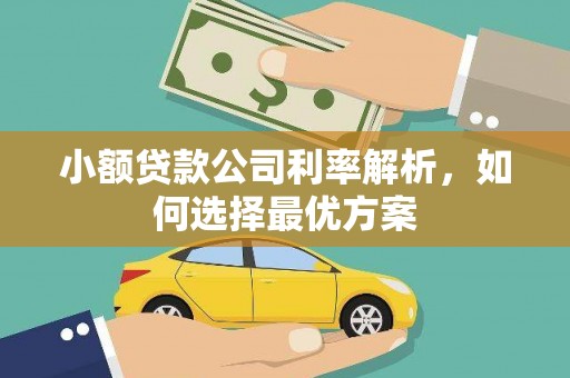 光复小额贷款公司利率解析，如何选择最优方案