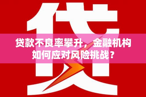 光复贷款不良率攀升，金融机构如何应对风险挑战？