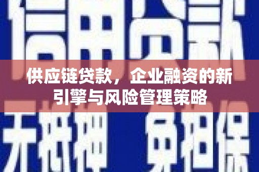 光复供应链贷款，企业融资的新引擎与风险管理策略