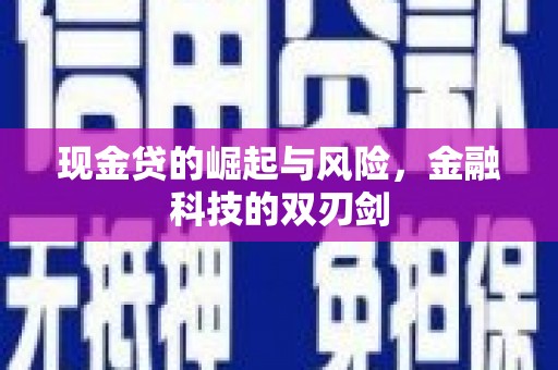 光复现金贷的崛起与风险，金融科技的双刃剑