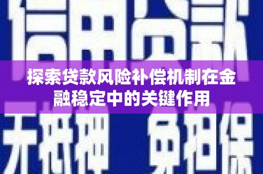 光复探索贷款风险补偿机制在金融稳定中的关键作用
